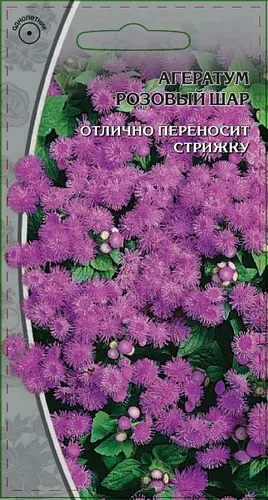Агератум Розовый шар 0