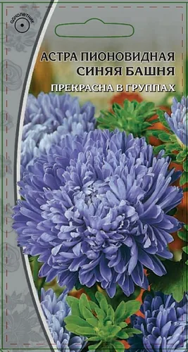 Астра пионовидная Синяя башня 0,2 гр Астра пионовидная Синяя башня 0